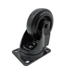 100mm Black Swivel Castor with Black Rubber Wheel